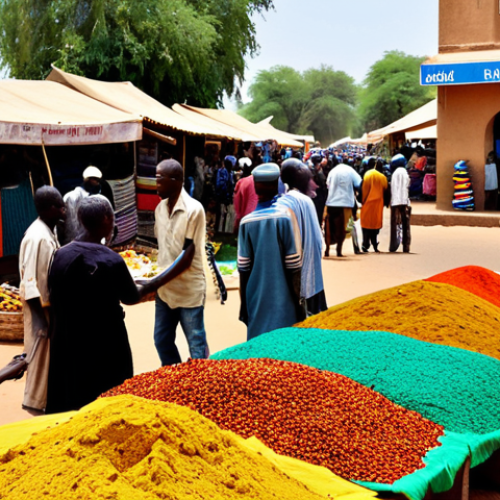 Home 20 Ouagadougou Market Scene**
"A bustling marketplace in Ouagadougou, Burkina Faso. Vendors selling colorful textiles, spices, and crafts. People in modest, traditional clothing are browsing and bargaining. Bright sunlight, vibrant atmosphere. Focus on the human interaction and cultural richness. Fully clothed, appropriate content, safe for work, professional, natural proportions, perfect anatomy, high quality."
**