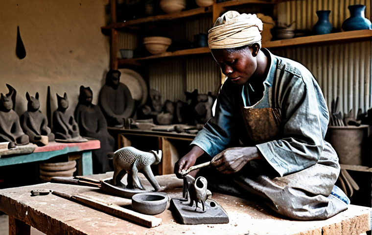 부르키나파소에서 활동하는 주요 예술가 및 화가 - Modern Burkinabé Art Gallery**

"Interior of a bright, modern art gallery in Ouagadougou, featuring ...