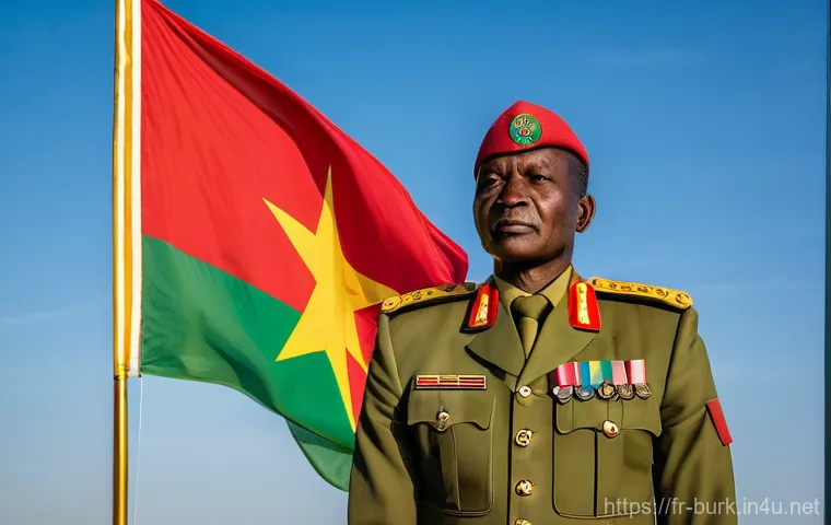 부르키나파소의 정치적 변화 및 최근 선거 결과 - **A solemn yet hopeful depiction of national sovereignty in Burkina Faso.** In the foreground, a det...