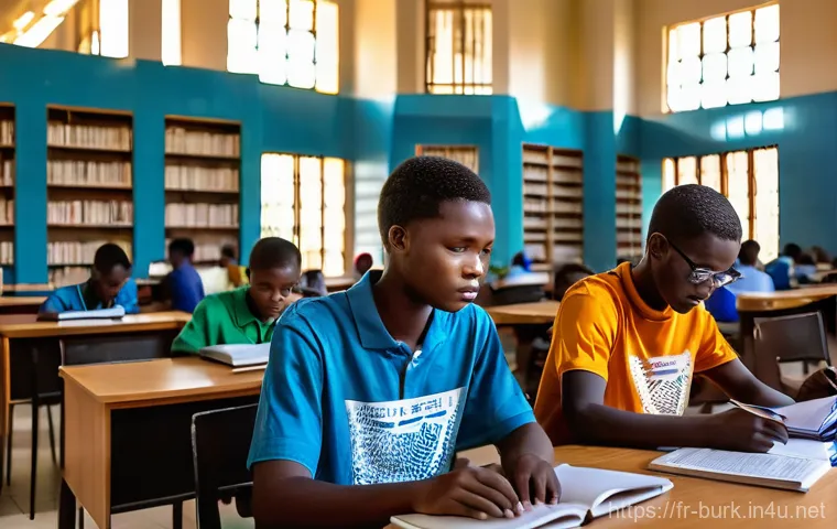 부르키나파소의 주요 도서관 및 연구기관 - Image Prompt 1: Modern University Library in Ouagadougou**